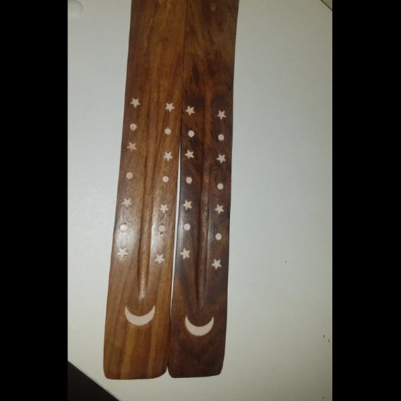 Wooden Incense Holder - Moon and Stars - Picture 3 of 5